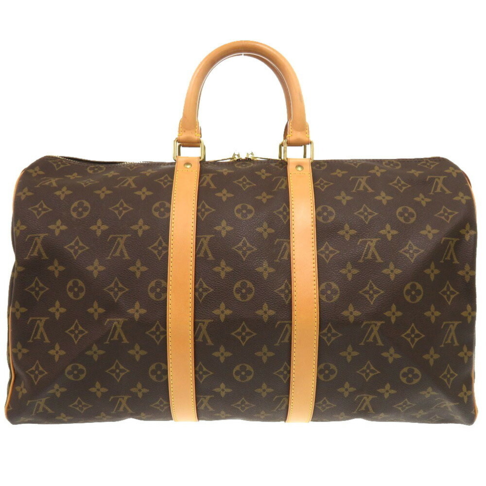 LOUIS VUITTON Authentic Brown Monogram Keepall 45 Boston Bag - Picture 3 of 11
